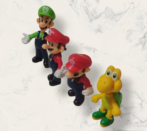 Mario Bros 4 Personajes Nintendo Nuevos Aleaciones Plasticas