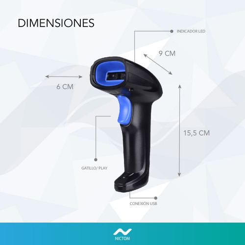 Lector De Codigo De Barras 2d Usb Qr Pdf417