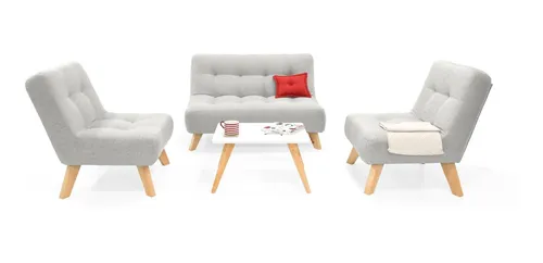 Sofá Navara + 2 Poltronas Porto Y Mesa De Centro Nova