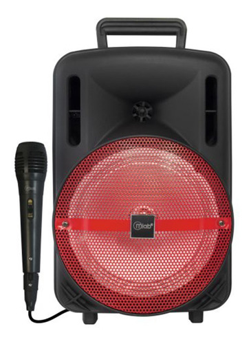 Parlante Mlab Street 3 8706 Bluetooth Karaoke 2000w Rojo