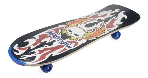 Imagen 3 de 8 de Skate Patineta Doble Dibujo Infantil 65cm X 22cm Naranja