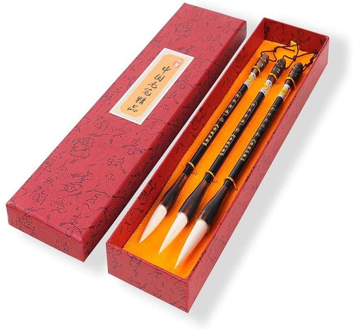 Set De Pinceles Para Caligrafia China (s-m-l)