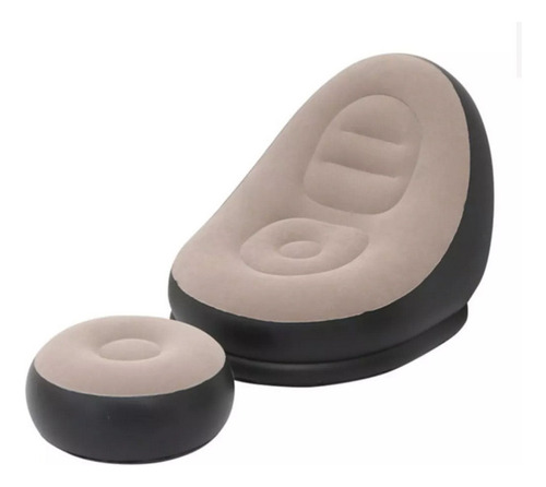 Sofá Inflable Con Mini Puff Para Pies