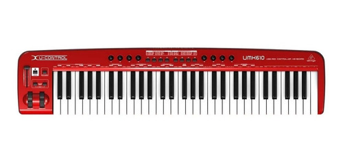 Teclado Controlador 61 Teclas Behringer Umx610 + Color Rojo