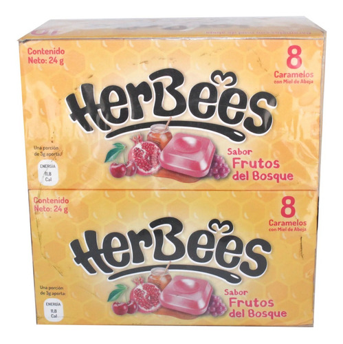 Herbees 8 Caramelos Frutos De Bosques Pack 2