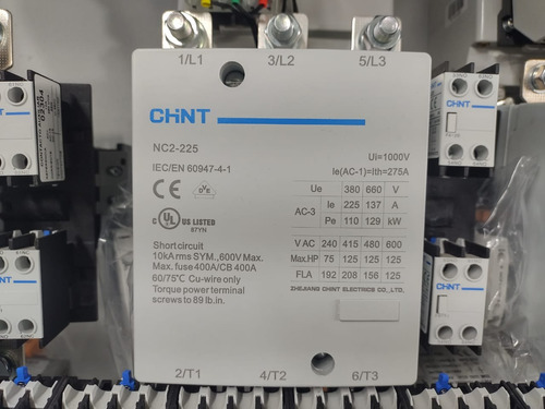 Contactor 3 Polos Chint 225 Amp. 2na+2nc Bobina 220-240 Vac.