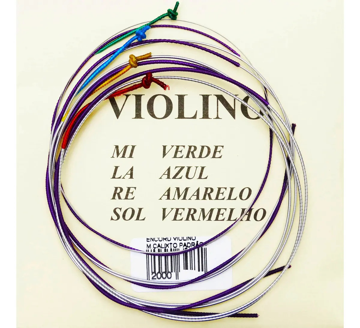 Jogo de Cordas Violino 4/4 Mauro Calixto Aço Alta Resistência