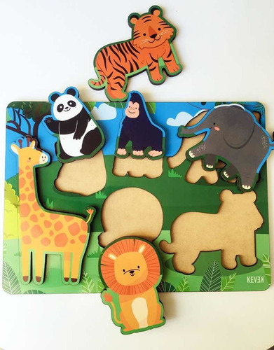 Juego De Encastre - Animales De La Selva