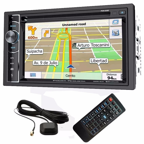 Autoestereo Power Acoustik Pdn-626b Gps Usb Aux Doble Ding
