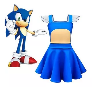 Vestido De Cosplay Ampshop Sonic The Hedgehog Sonikku