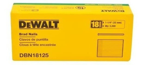 Dewalt Brad Nails, Heavy Duty, 18ga, 1-1/4 Pulgadas, Paquete