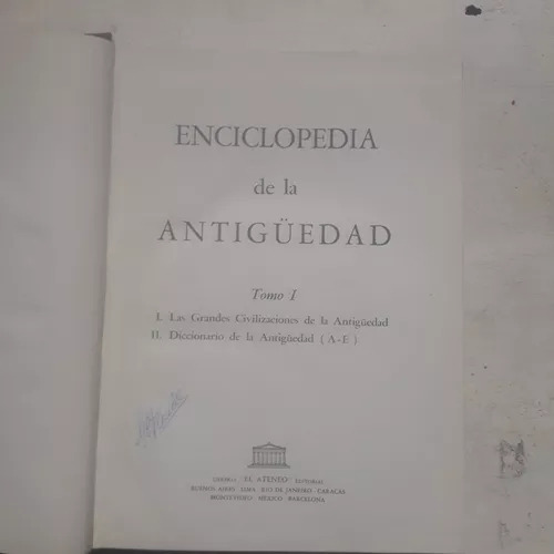 Enciclopedia De La Antigüedad (2 Tomos)