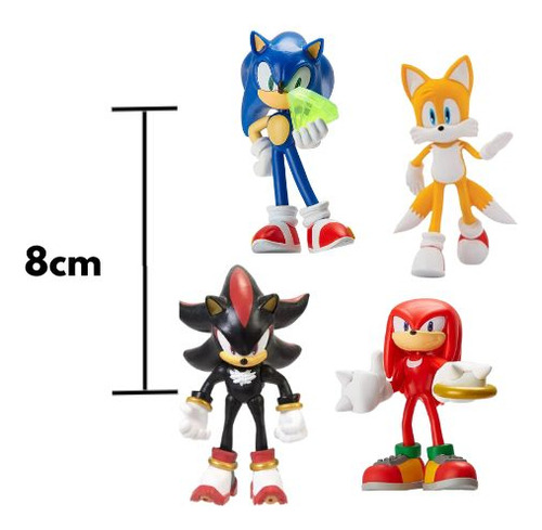 Figura De Acción Set 4 Pzs Sonic The Hedgehog
