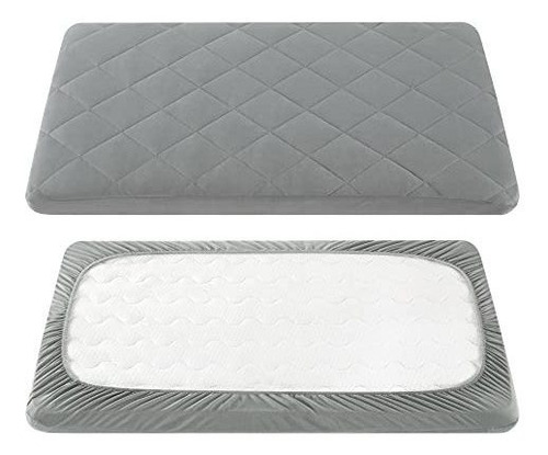 Tillyou Cloudy Soft Pack And Play Sábana Acolchada, Transpir