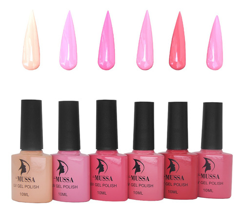 Lé Mussa Esmalte Semipermanente Gelish Para Uñas Uv Pack de 6 Gama C