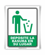 Comprar Señalamiento Letrero Deposite La Basura En Su Lugar 20x25