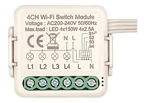 Interruptor 4 Canales Wifi Inteligente Tuyasmart -domotica-
