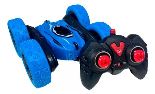Auto Radio Control Con Giro 360 Azul Y Rojo Azul Carro