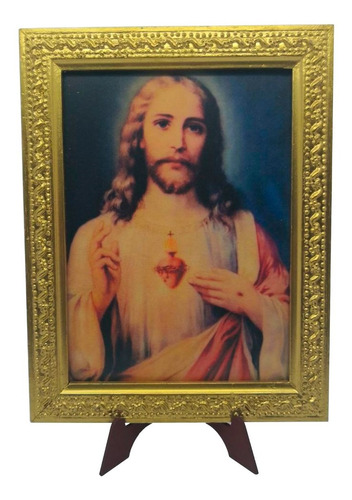 Sagrado Corazón De Jesús Imagen Pequeña + Obsequio