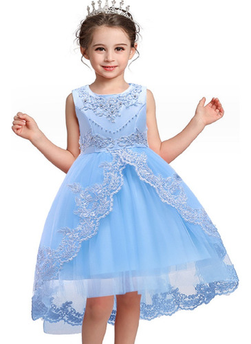 Vestido Infantil Longo Princesa Calda Festa Daminha Ana