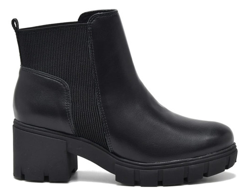 Bota Cano Curto Via Marte Tratorada Salto Bloco 6cm