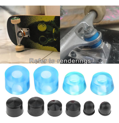 Kit De Bucha De Skate Para Caminhão Pu De Alto Azul Limpo