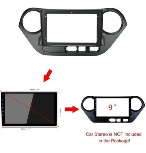 Bisel Radio Pantalla Hyundai I10 2014 - 2018 9pul Karvas
