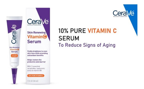 Cerave Suero Renovador De Vitamina C Para La Piel - 1oz