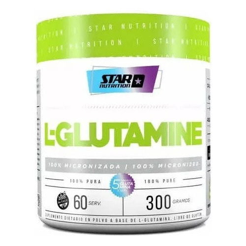 Glutamina 300g - Star Nutrition - 100% Pura Y Micronizada