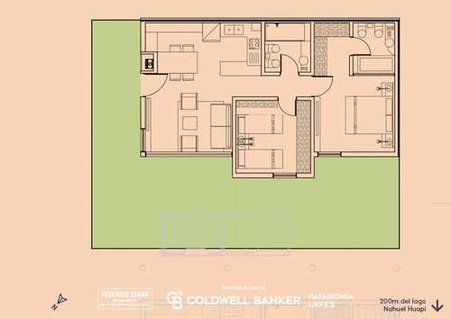 Venta Departamento 2 Dorm Con Patio/jardín Con Financiación, Bariloche