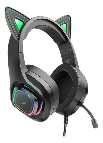 Hoco Gaming Auriculares Hi-fi Hd Micrófono Rgb Lighted Cat