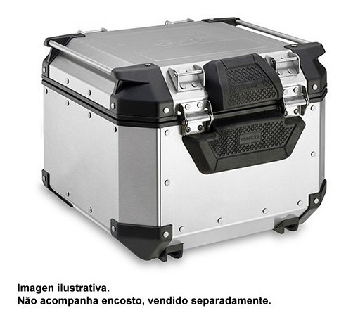 Imagem 2 de 6 de Baú Top Case Kve42a Alumínio Kappa 42l + Base F800 + Encosto