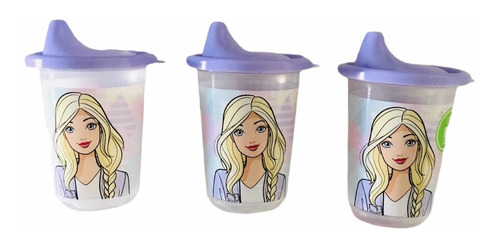 Set 3 Vasos Reutilizables Barbie