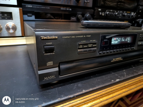 Compactera Cd Player 5 Cd Technics Sl-pd887 Lee Todo Hbaudio Negro (Usado)