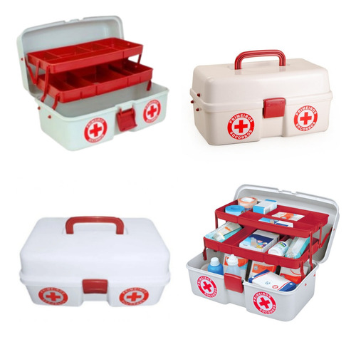 Caixa Emergência Kit Primeiros Socorros Mala Remédios Maleta