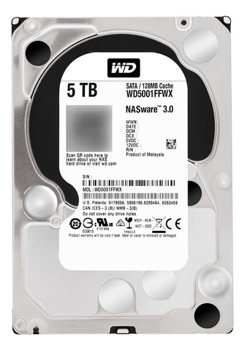 Disco Duro Interno Western Digital Wd Black Wd5001ffwx Nas 5tb RECERTIFICADO