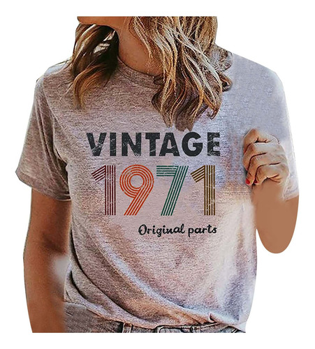 Camiseta De Regalo De 50 Cumpleaños Para Mujer Vintage 1971