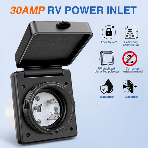 Receptáculo Twist Lock Nema De 30 Amperios, Entrada Eléctric