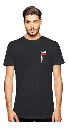 Polera Banderin Chile Letras Insignia  Fiestas Patrias 