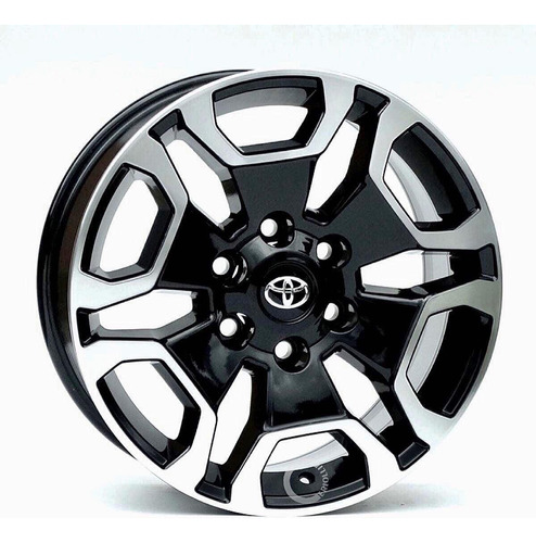 Roda Toyota Hilux Aro 20 Srx Diamond / Unidade Cor Preto Diamantado 6x139