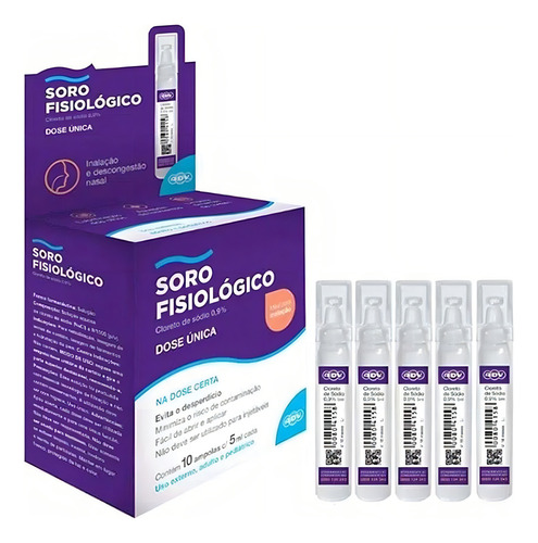 Soro Fisiologico 5ml Com 10 Ampolas Adv Kit Com 03