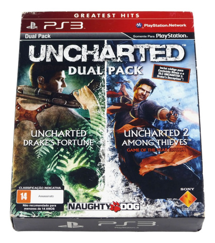 Uncharted Dual Pack 1 E 2 Original Playstation 3 Ps3