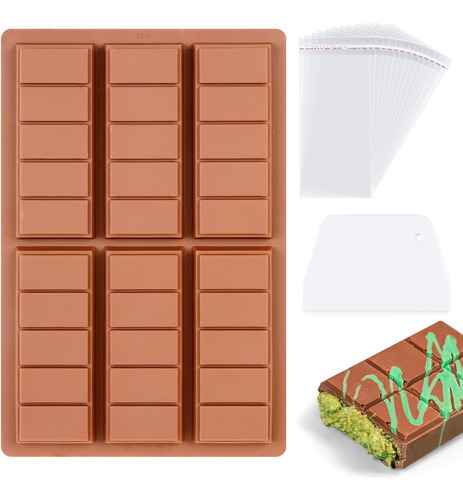 Molde Profundo De Silicona Para Barra De Chocolate Y Caramel