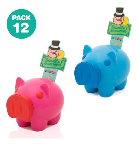 Imagen 2 de 7 de Por Mayor 12 Chancho Alcancía Infantil Souvenir Regalo Niños