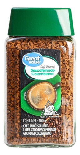 Great Value Café Soluble Great Value Descafeinado Colombiano
