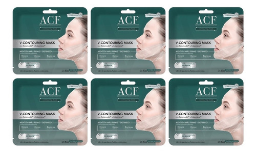 Acf V-contouring X6 Máscara Para Mentón Reafirmante Vegano