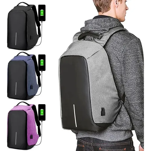 Mochila Antirrobo Impermeable Puerto Cargador Usb