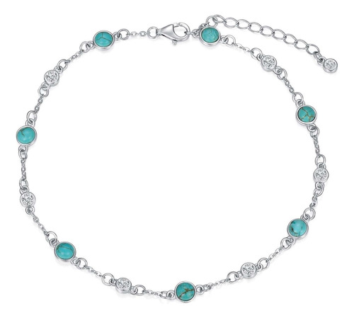 Hpqq Tobillera De Turquesa Para Mujer, Pulsera De Tobillo De