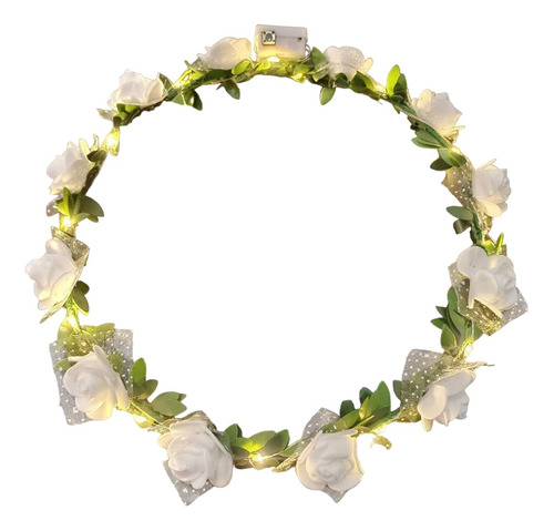 Corona De Flores Con Diadema De Flores Para Accesorios De