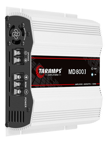 Potencia Taramps Md800 1 Canal 800w Rms Auto Amplificador Color Blanco